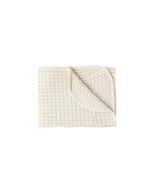 WAFFLE BABY BLANKET || NATURAL