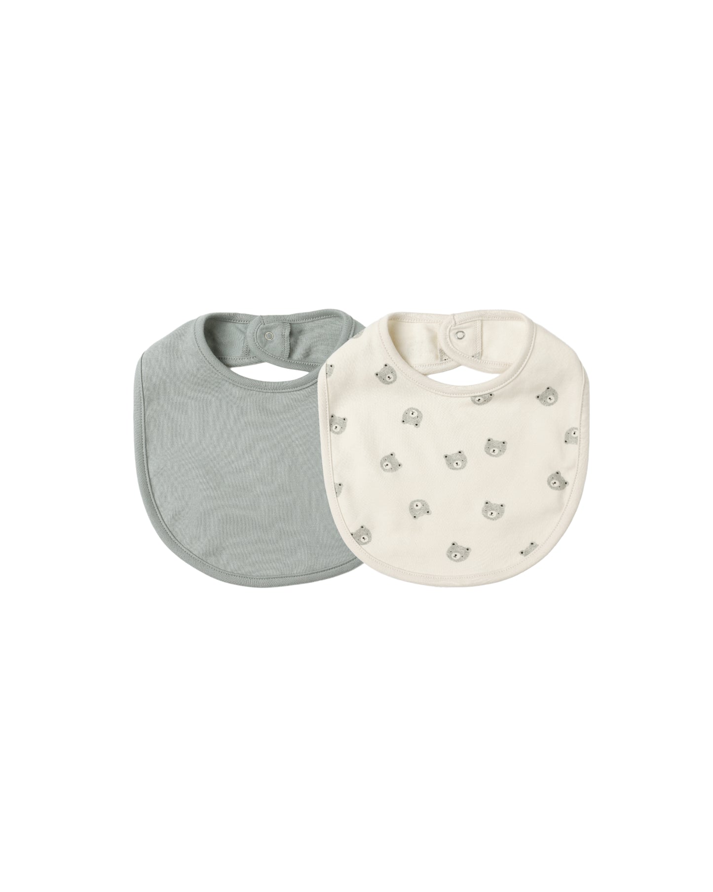 JERSEY SNAP BIB, 2 PACK || BEARS, STEEL BLUE