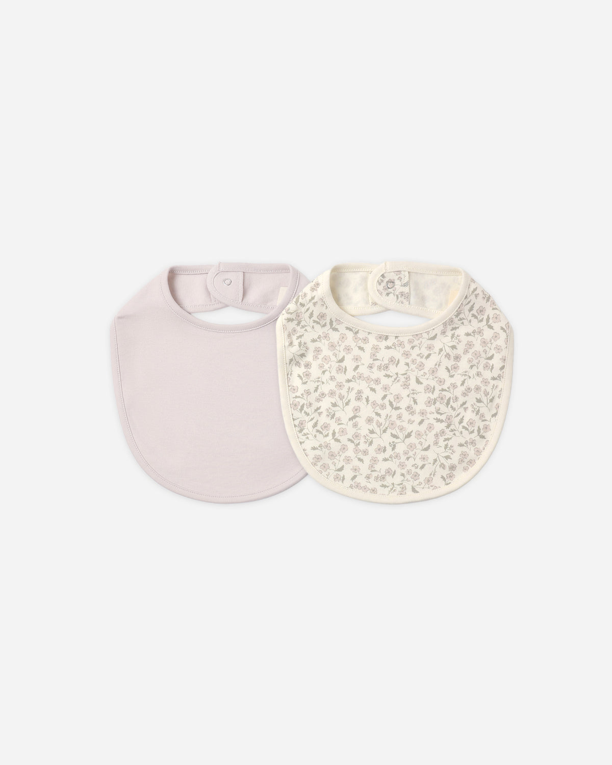 JERSEY SNAP BIB | 2 PACK FLORET | LILAC MIST