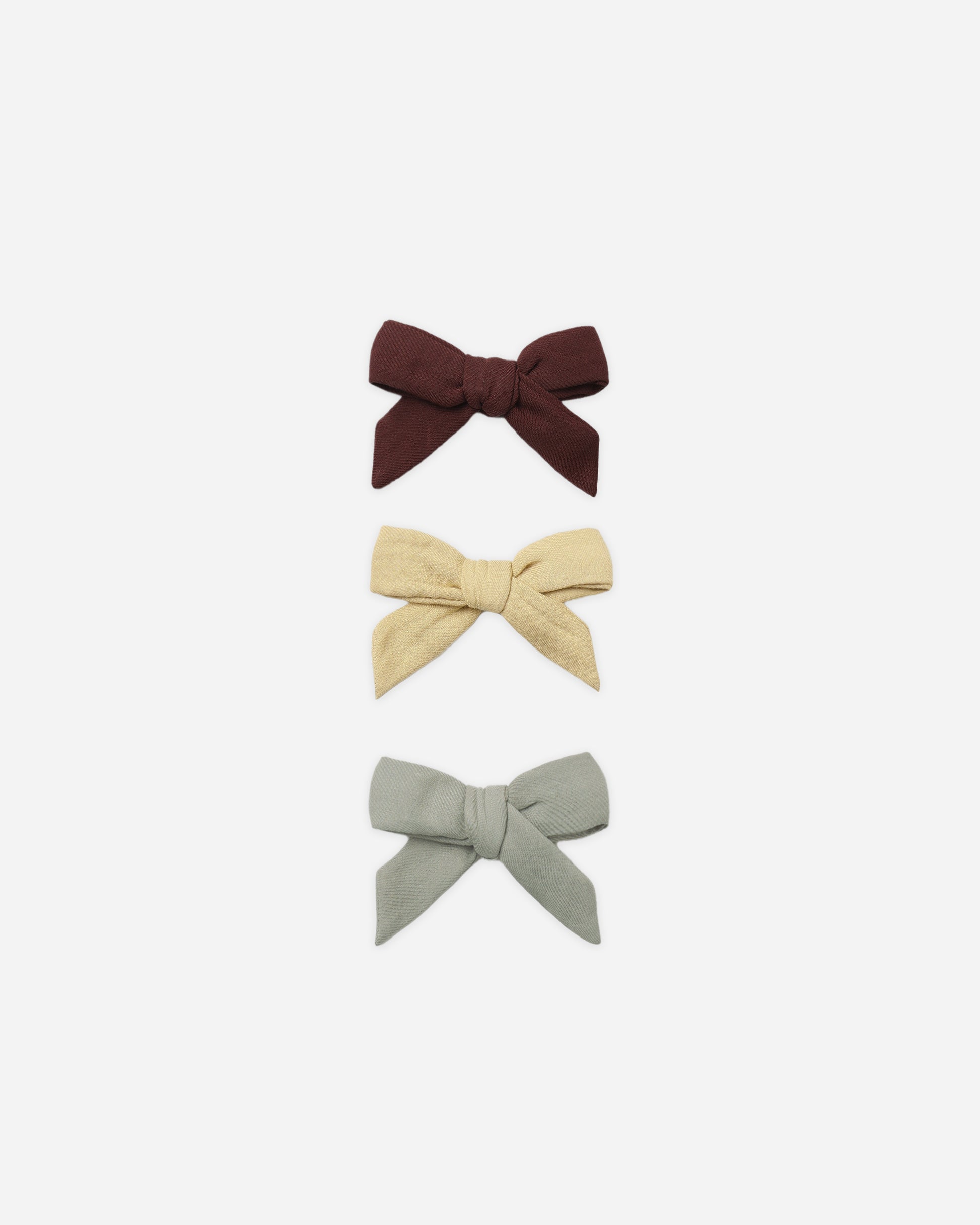 BOW W. CLIP | SET OF 3 | BLACK CHERRY, BUTTERSCOTCH, LAUREL