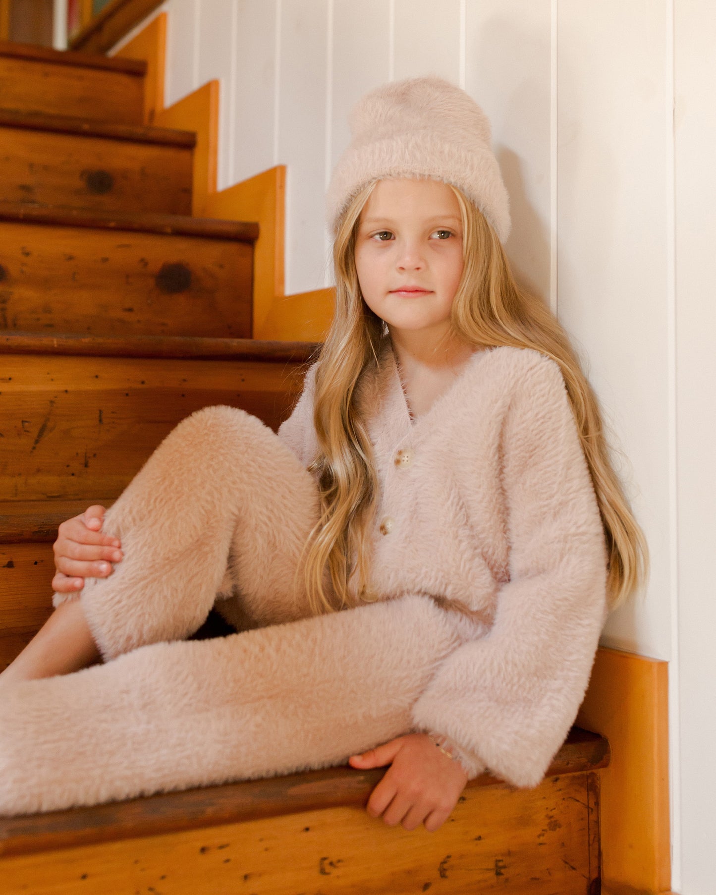 FUZZY KNIT SET || BLUSH