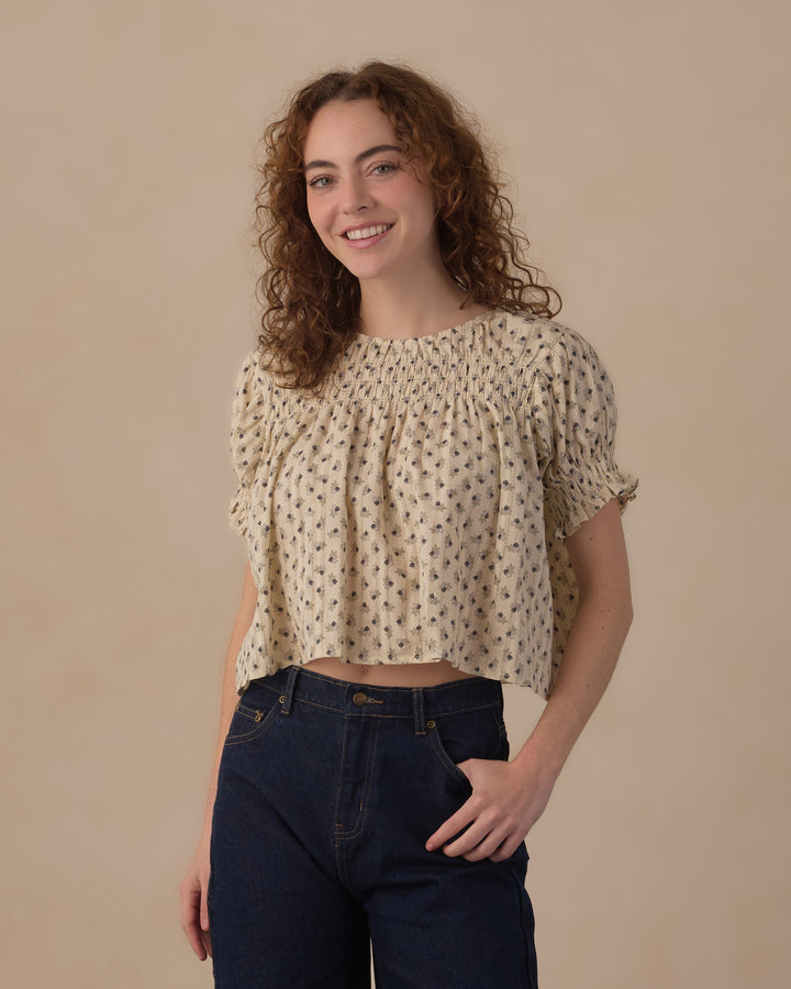 WOMEN'S COLETTE TOP VINTAGE FLEUR