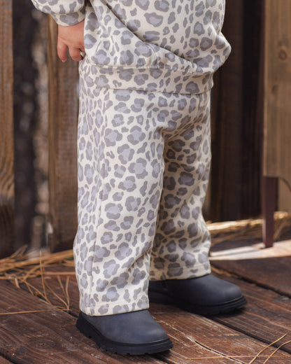 WIDE LEG SWEATPANT BLUE LEOPARD