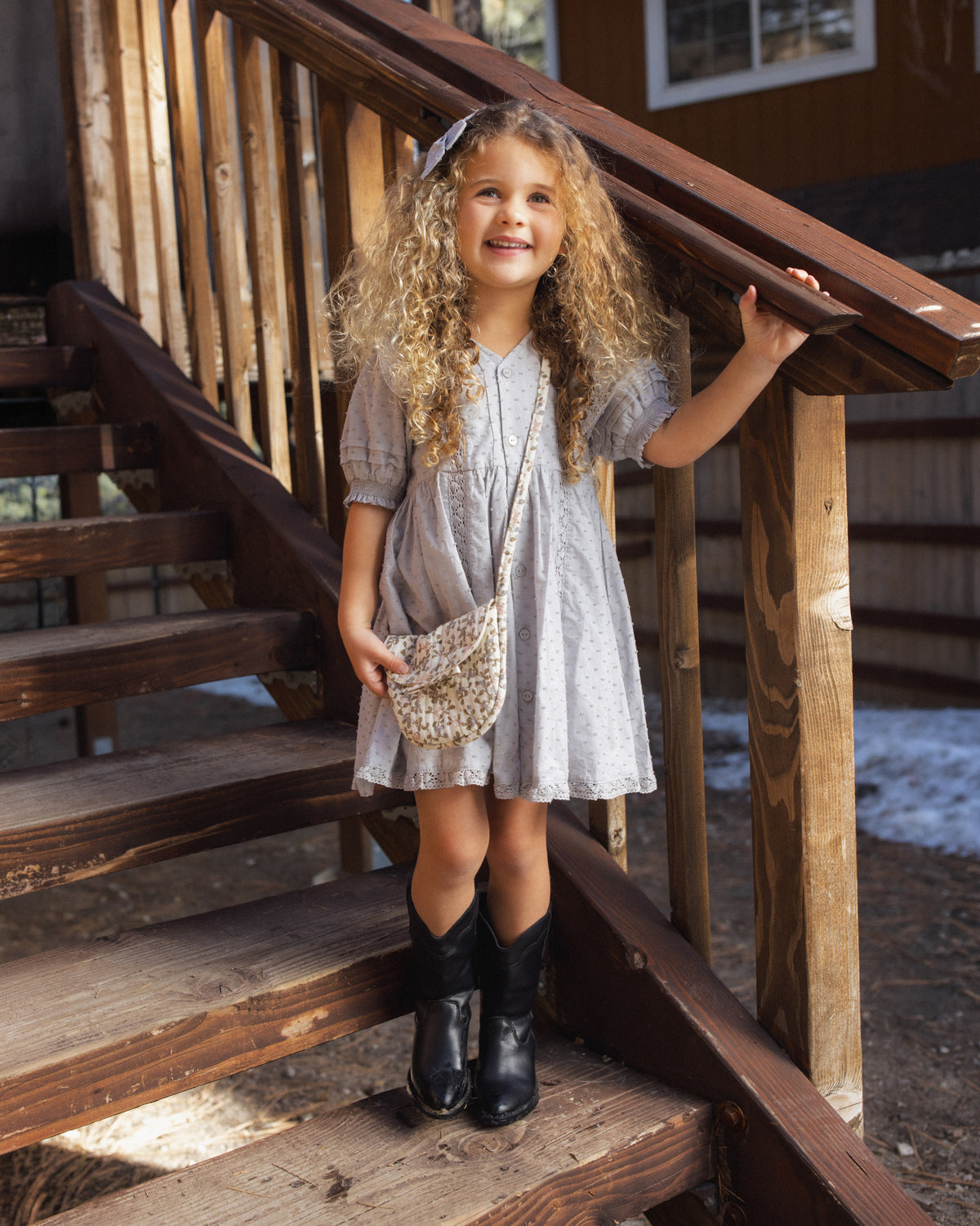LANA DRESS DUSTY BLUE