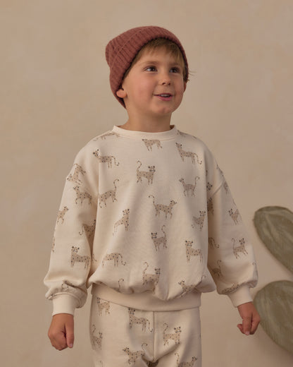 RELAXED SWEATSHIRT LEOPARDS