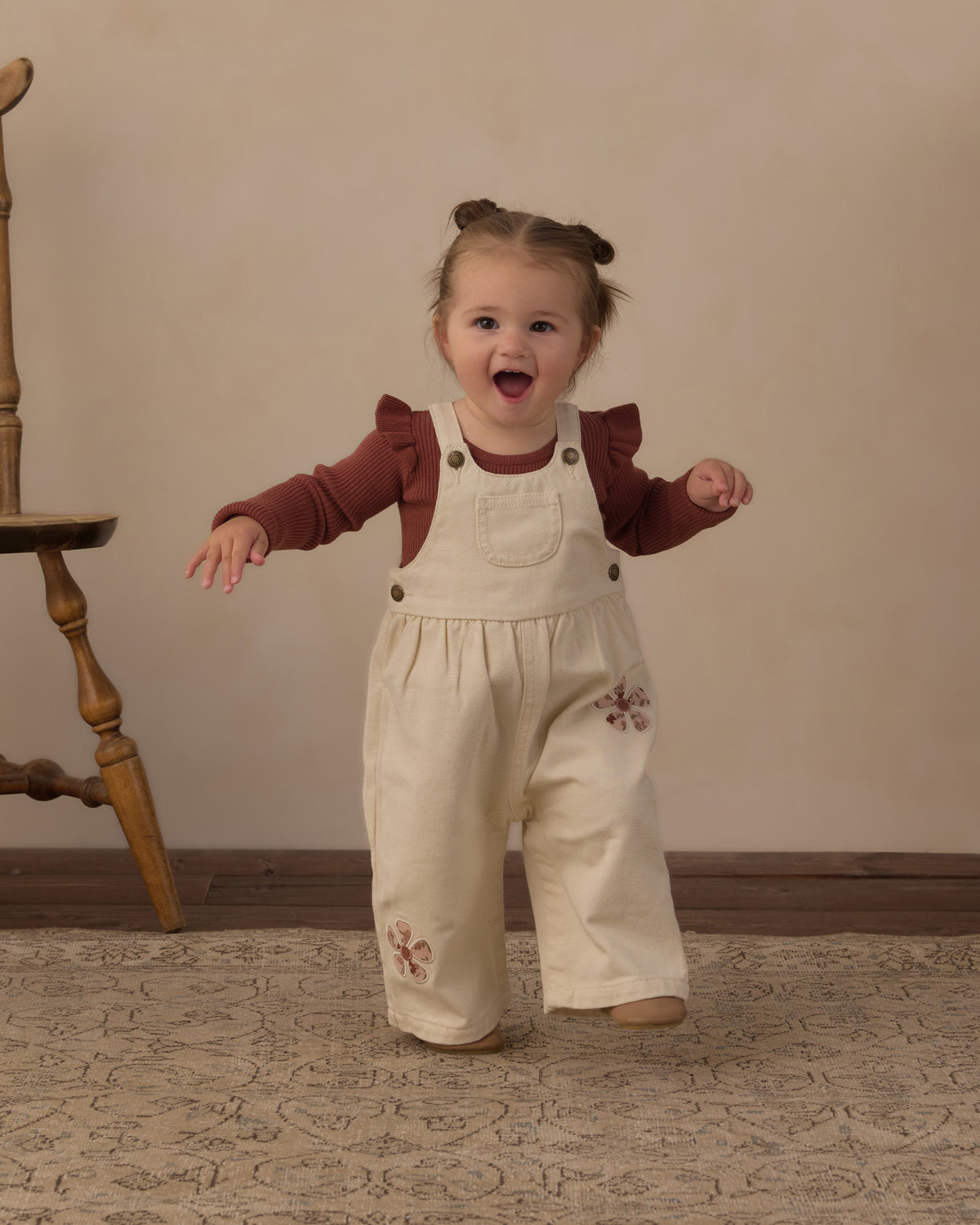 WIDE LEG OVERALL DAISY PATCHES