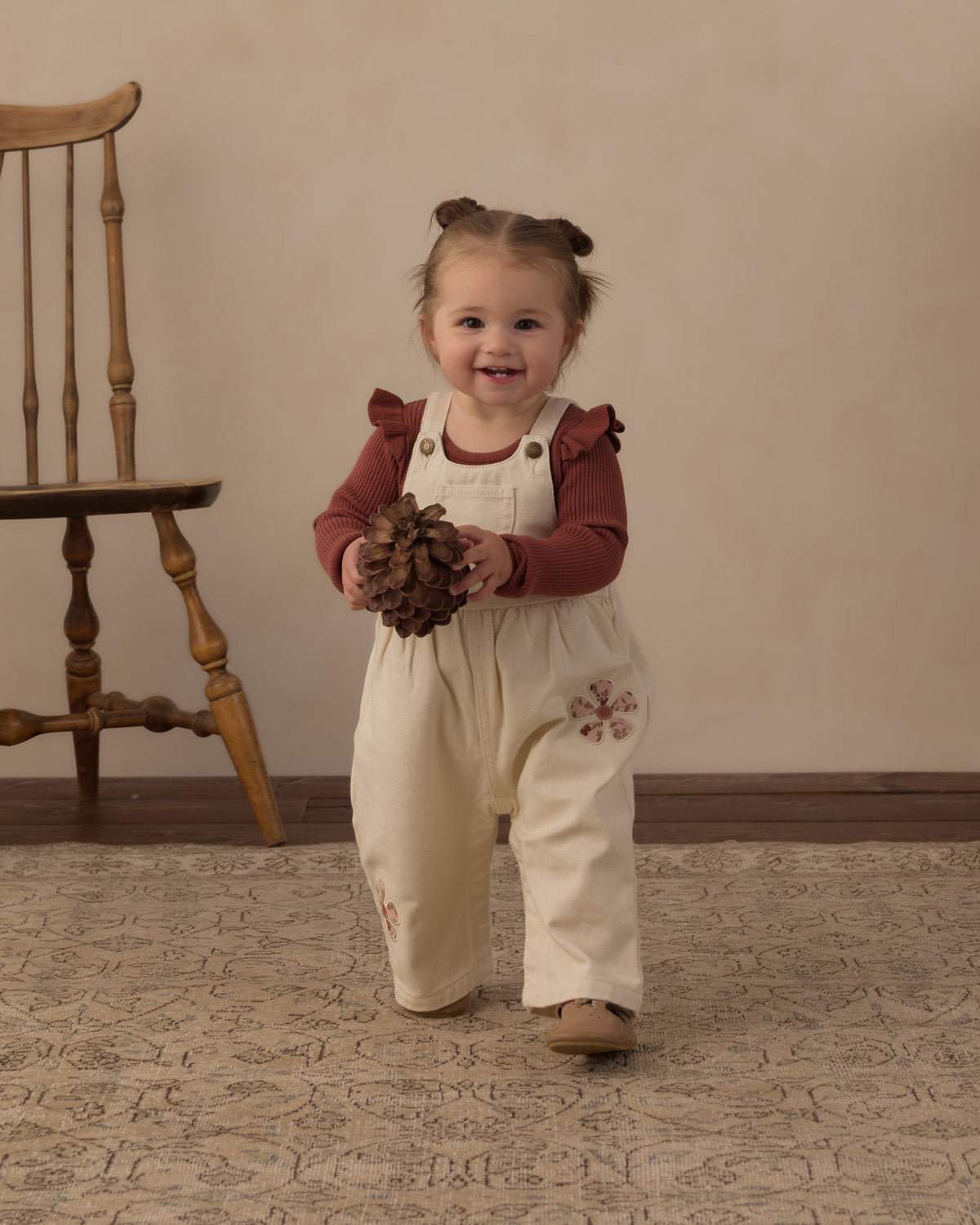WIDE LEG OVERALL DAISY PATCHES