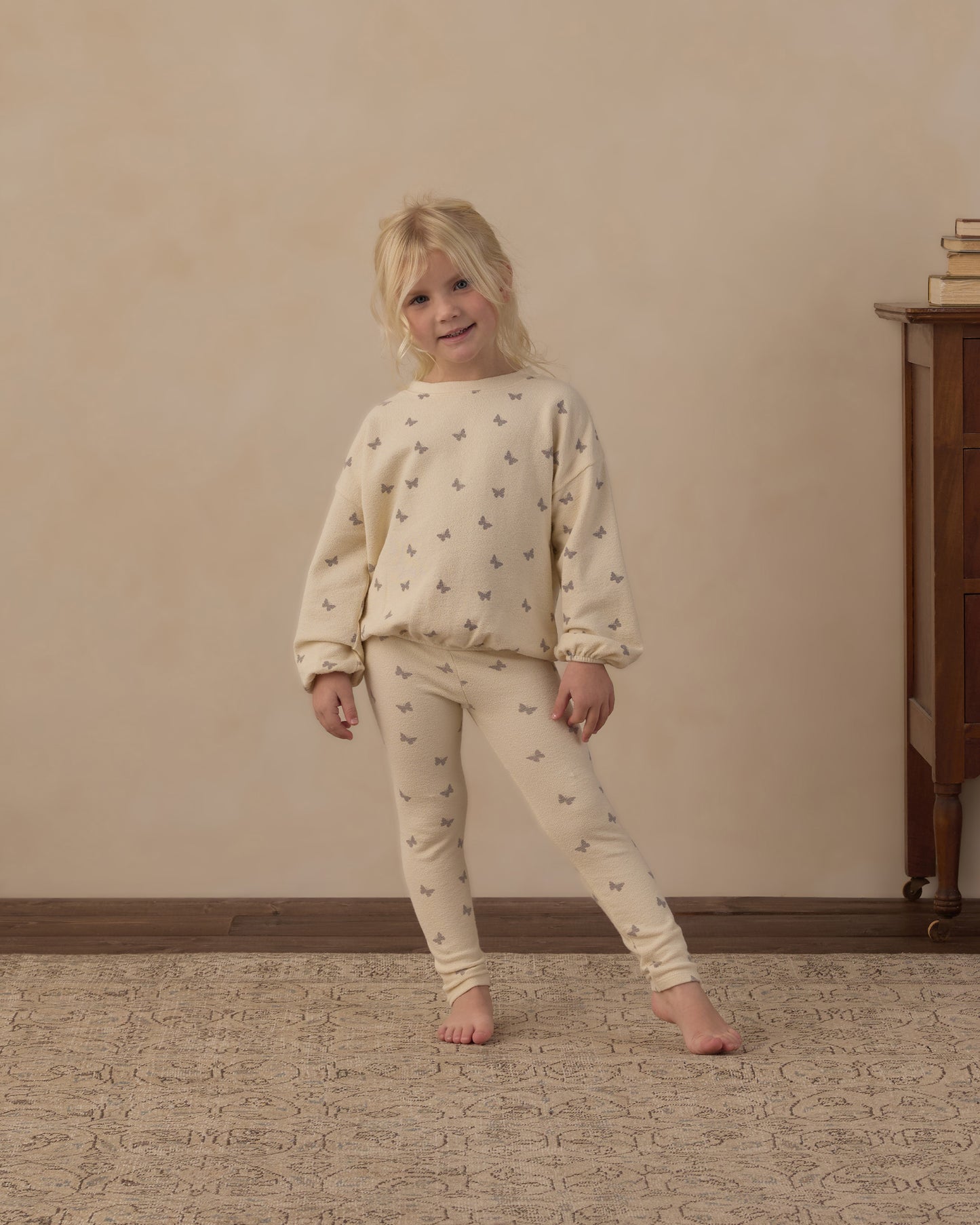 SPONGEY KNIT SET BUTTERFLY DITSY