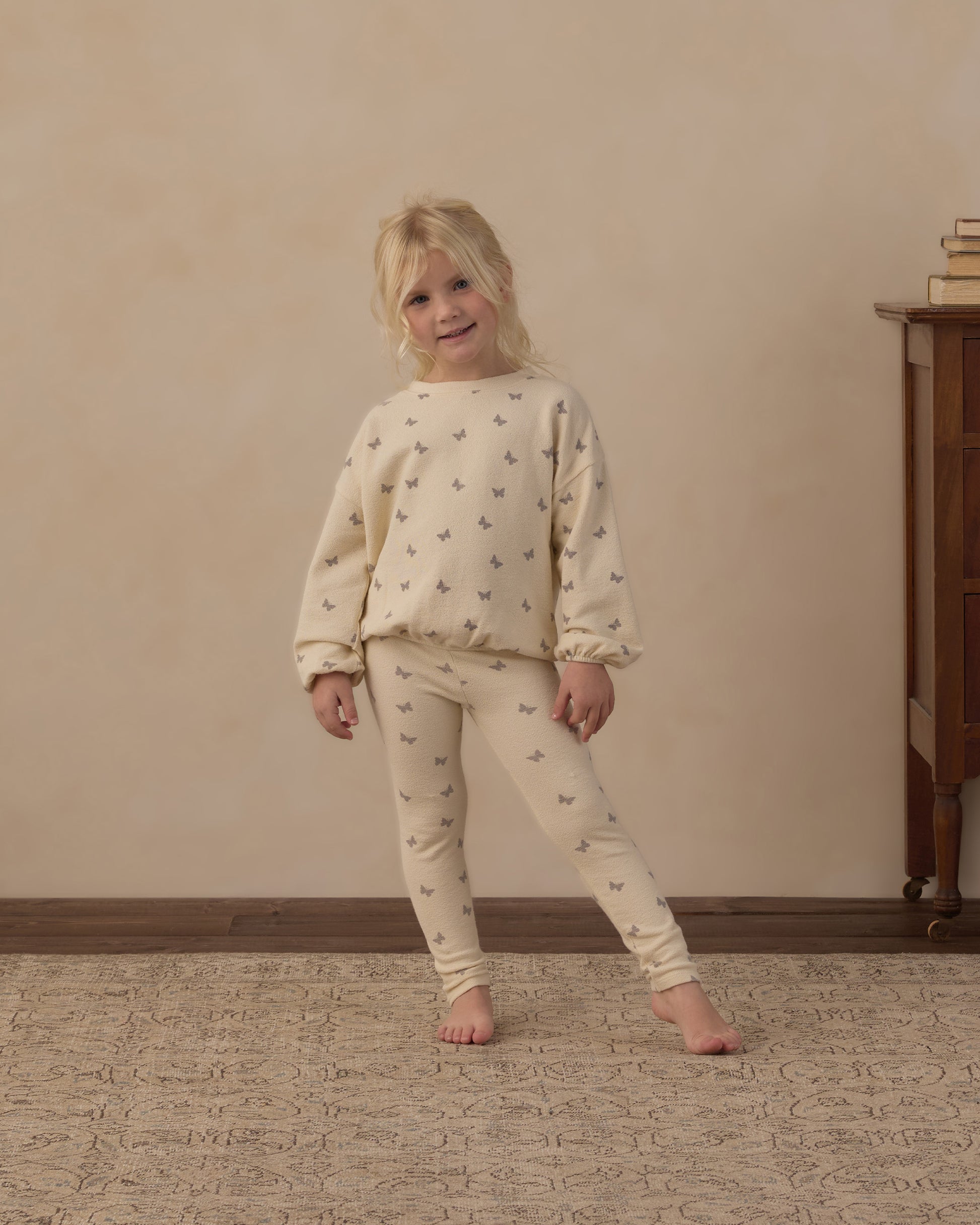 SPONGEY KNIT SET BUTTERFLY DITSY