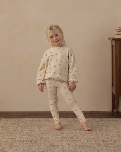 SPONGEY KNIT SET BUTTERFLY DITSY