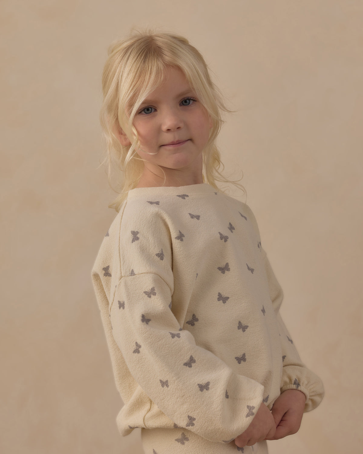 SPONGEY KNIT SET BUTTERFLY DITSY