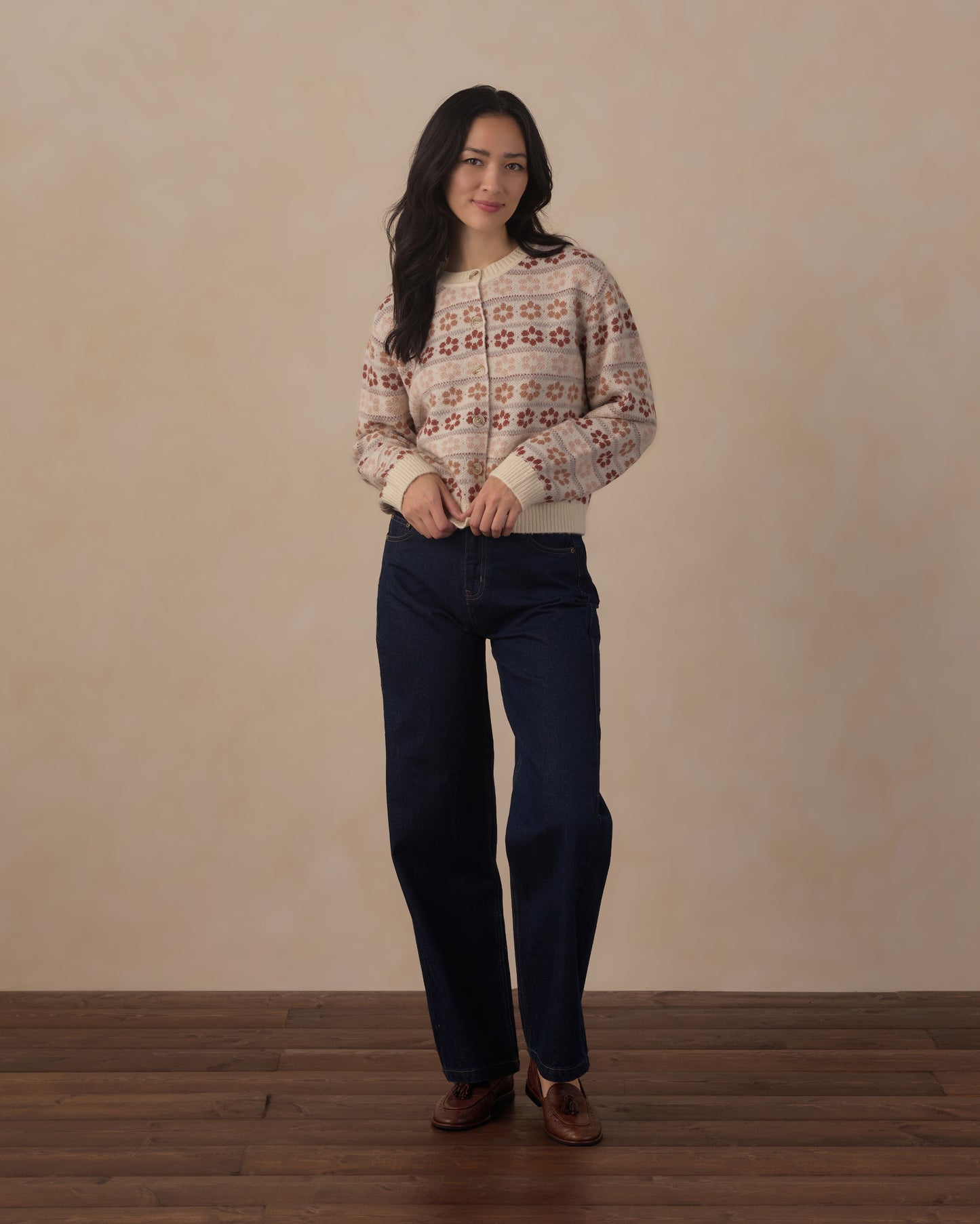 WOMEN'S CHEYENNE CARDIGAN FLOWER FAIR ISLE