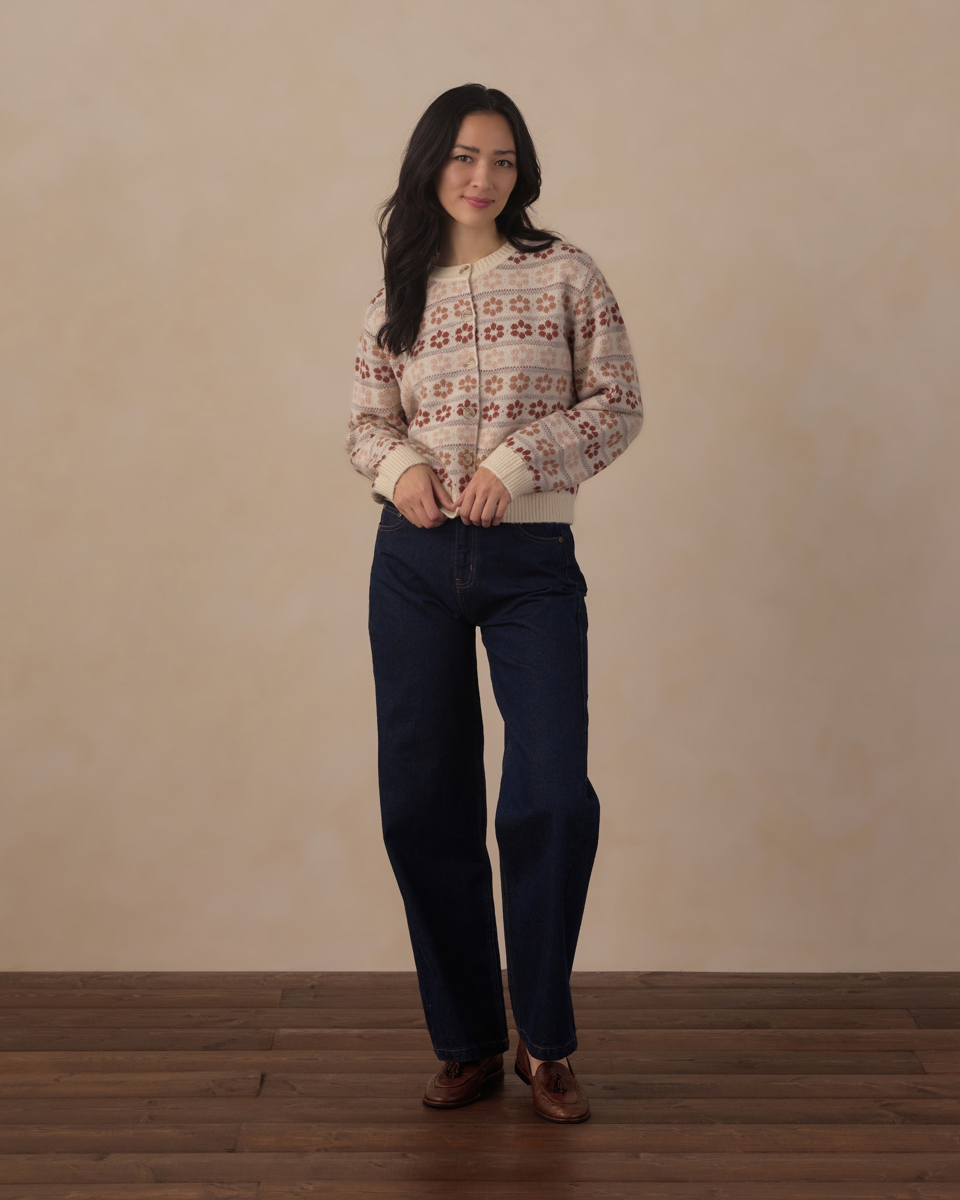 WOMEN'S CHEYENNE CARDIGAN FLOWER FAIR ISLE