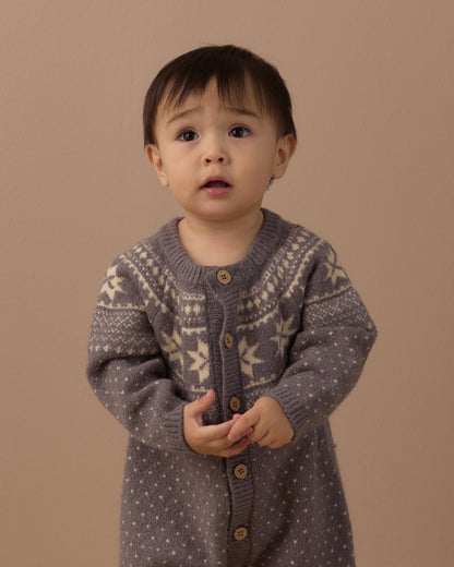 FAIR ISLE ROMPER SLATE