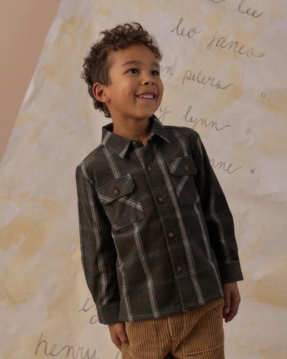 POCKETED FLANNEL SHIRT HOLIDAY PLAID