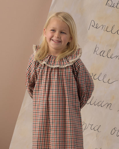 GIRL'S NIGHTGOWN HOLIDAY GINGHAM