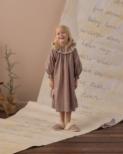 GIRL'S NIGHTGOWN HOLIDAY GINGHAM