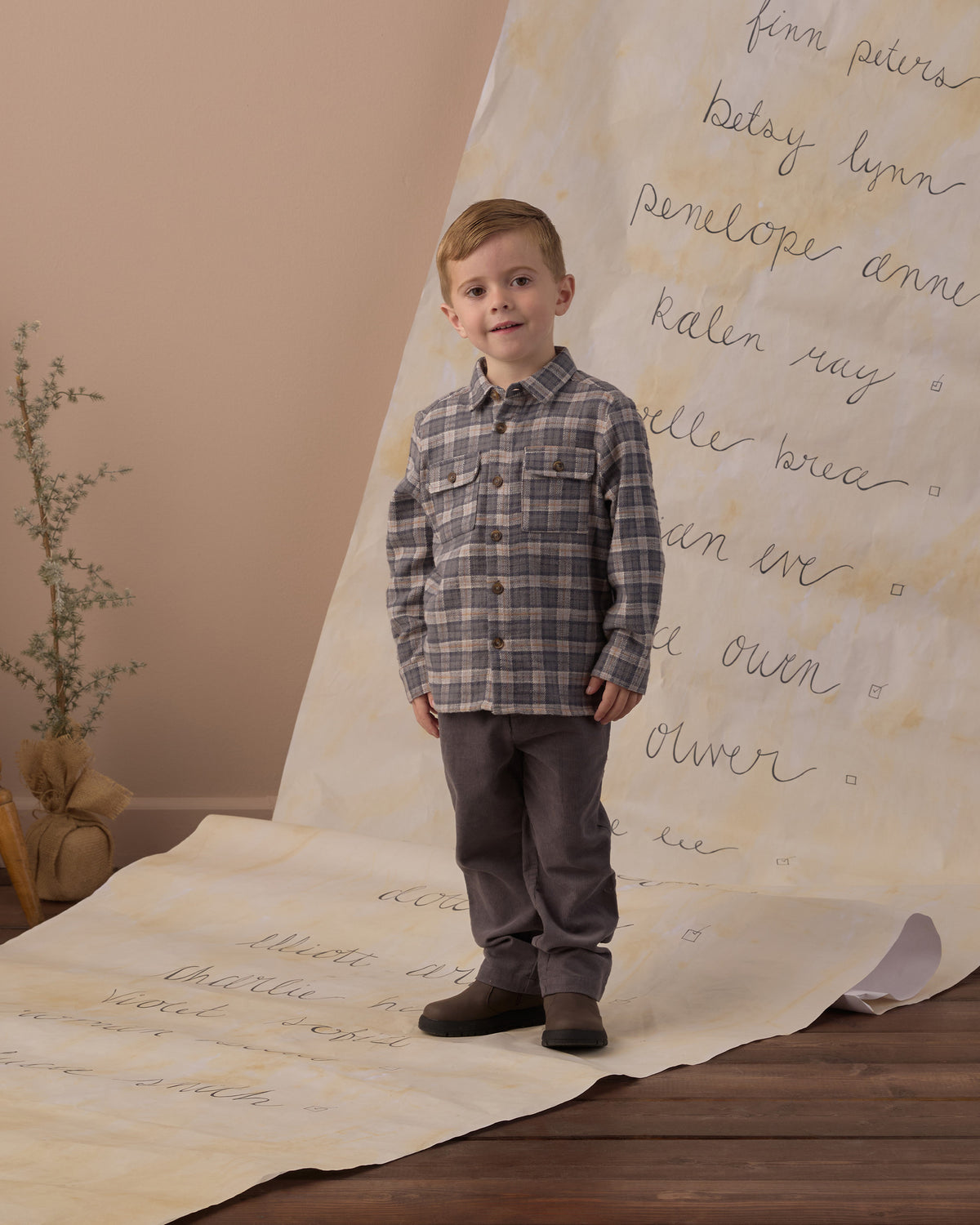 POCKETED FLANNEL SHIRT WINTER PLAID