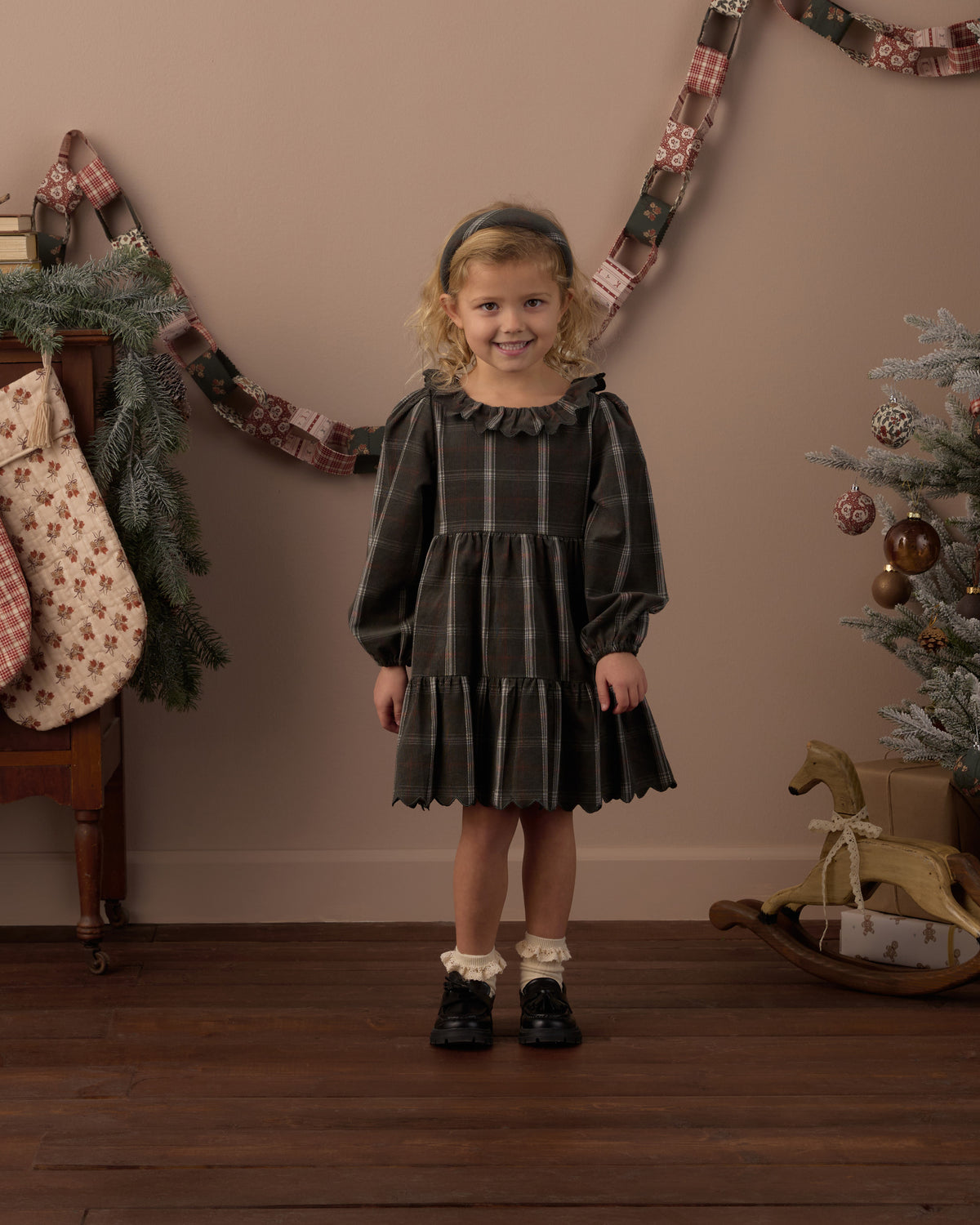 FRAN DRESS HOLIDAY PLAID