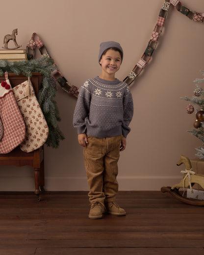 FAIR ISLE SWEATER SLATE
