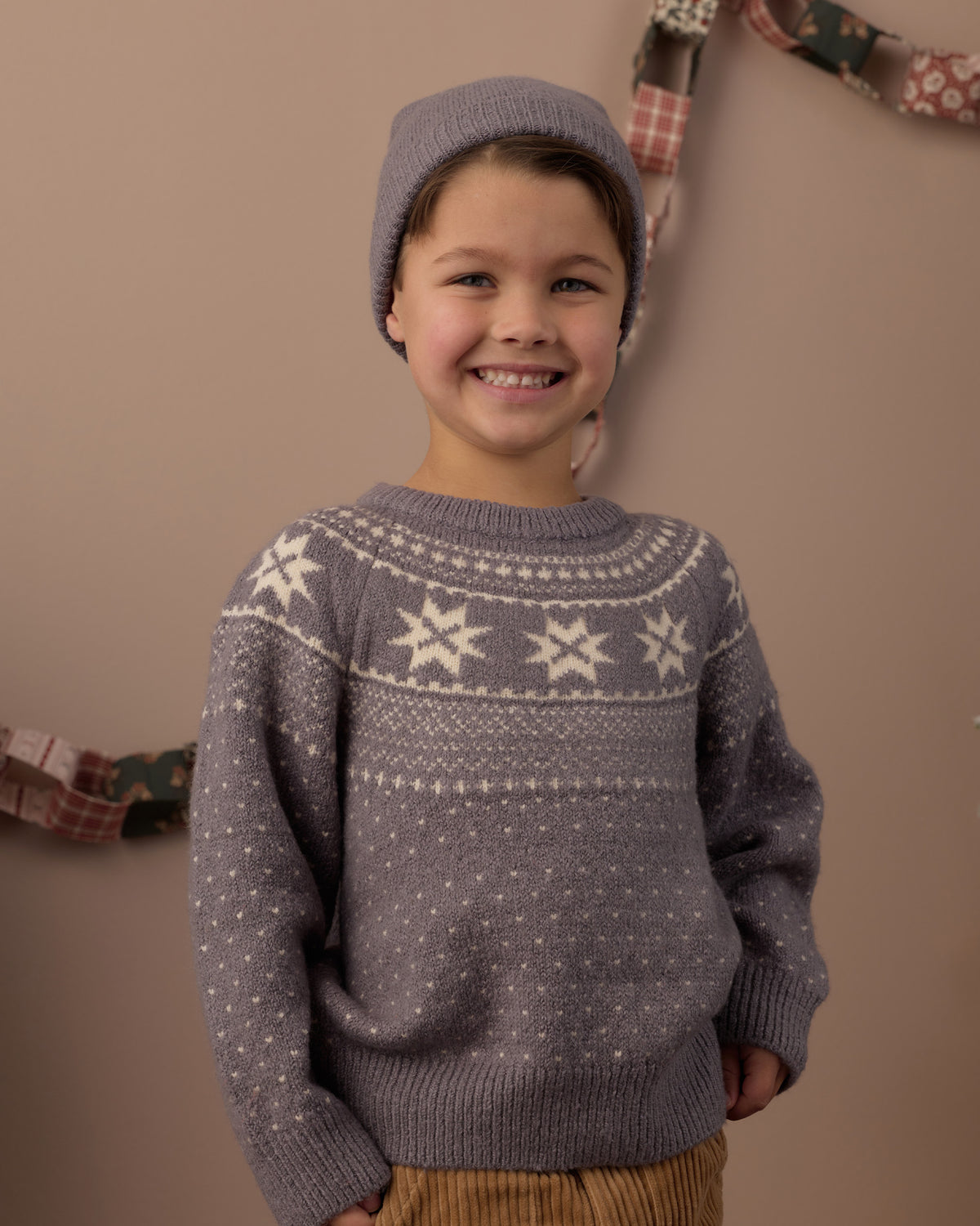 FAIR ISLE SWEATER SLATE