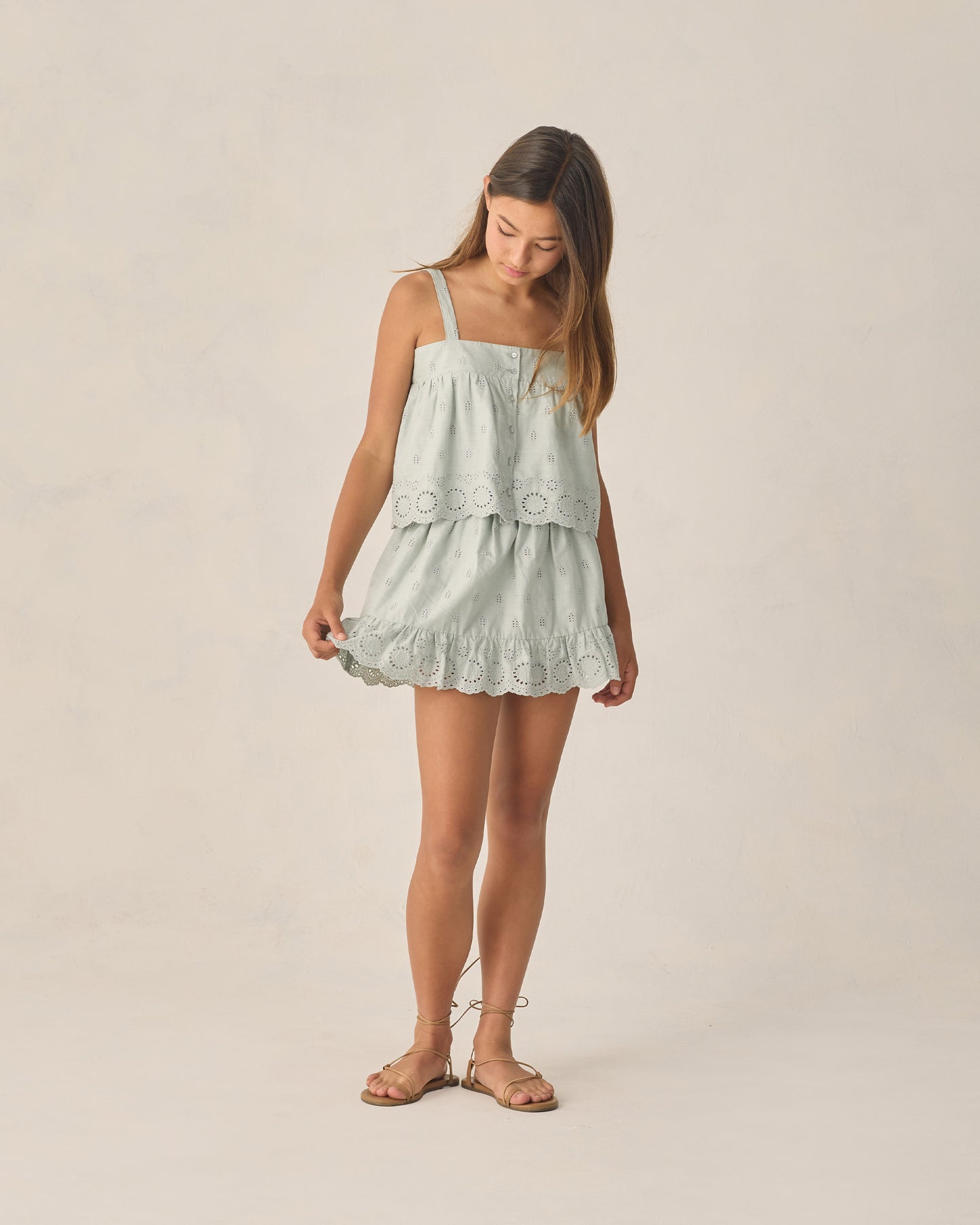 TEEN JESS MINI SKIRT SEAFOAM