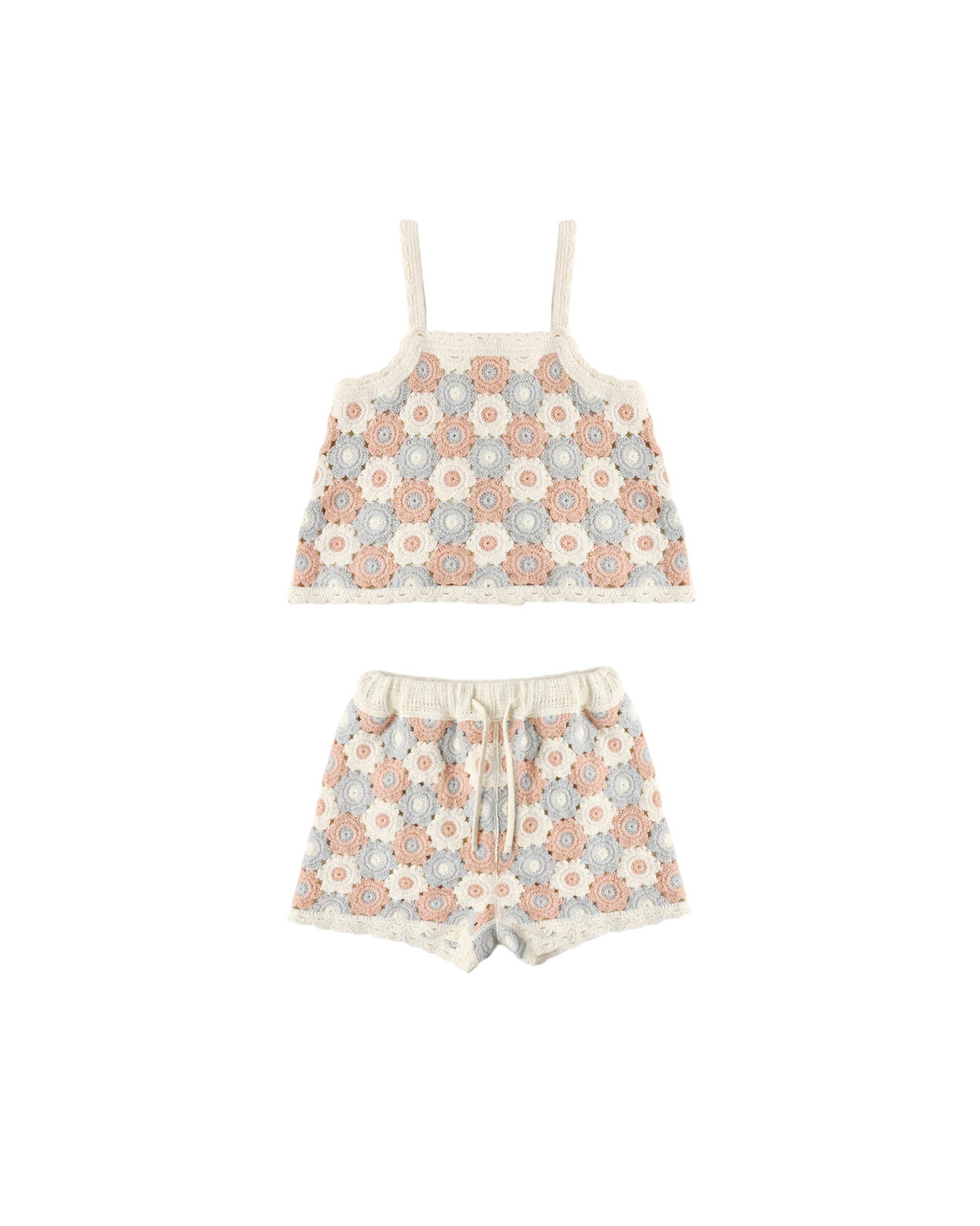 LILI KNIT SET BLUE, LIGHT PINK, IVORY