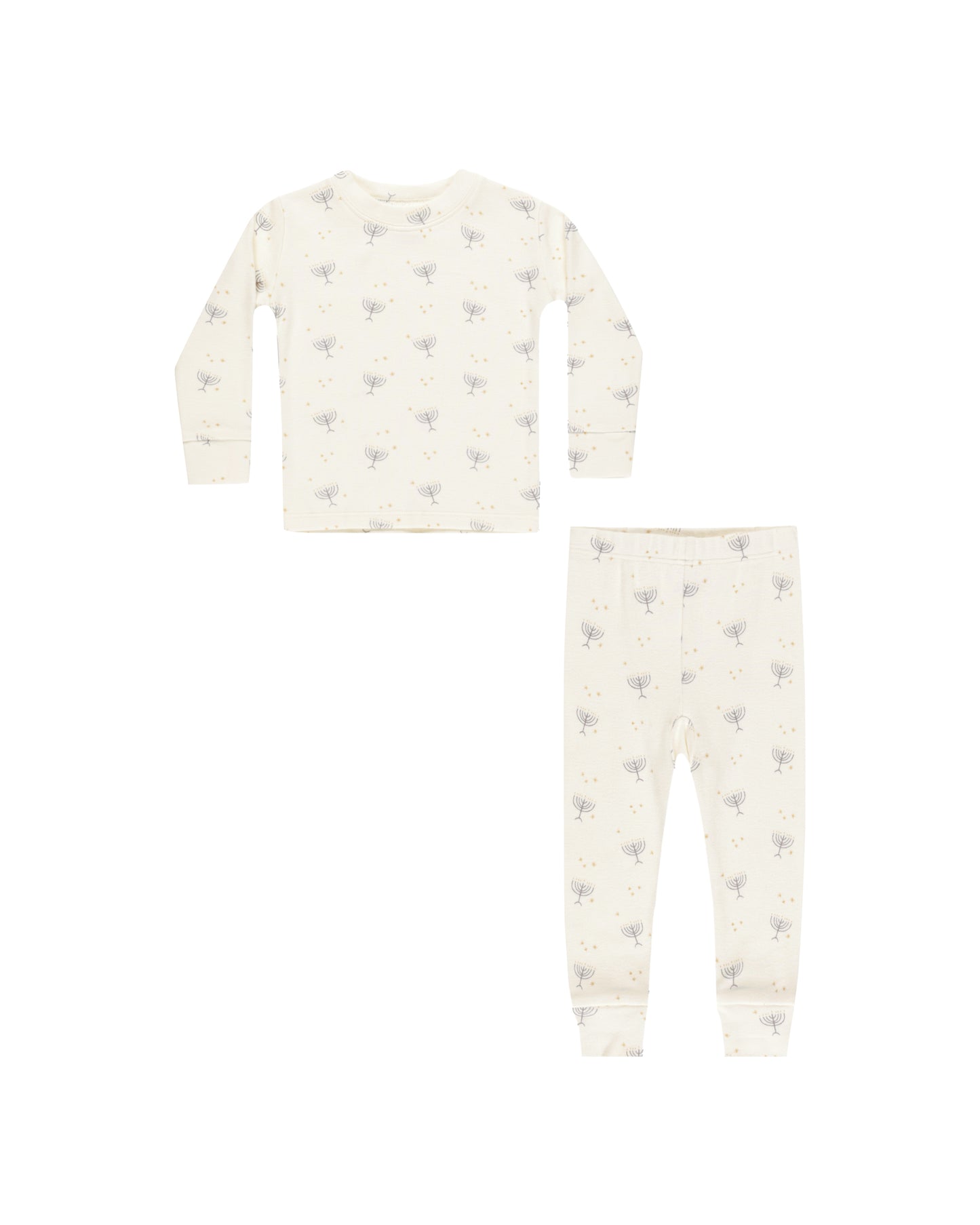 ORGANIC LONG SLEEVE PAJAMA SET || HANUKKAH