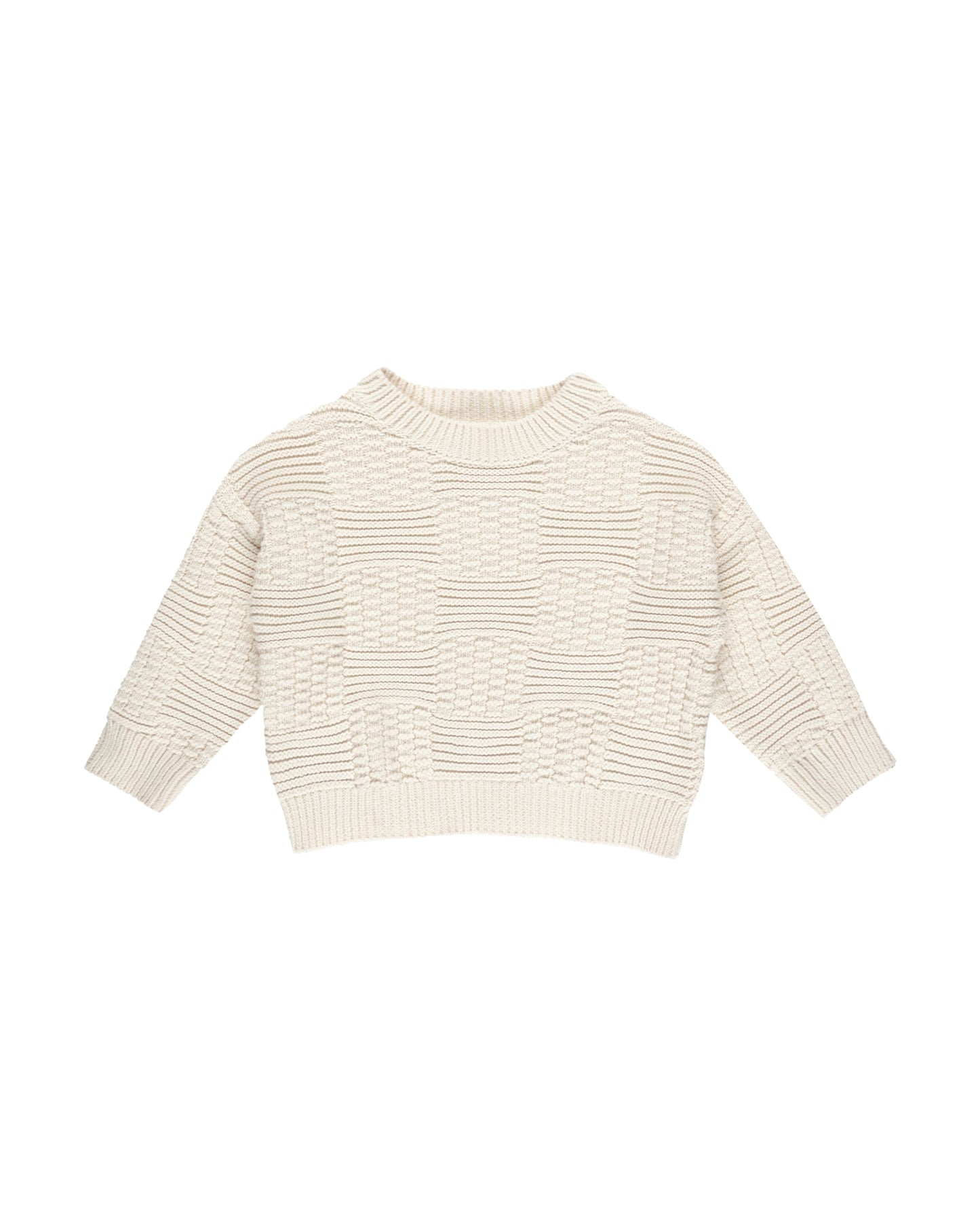 ASPEN SWEATER || NATURAL CHECK