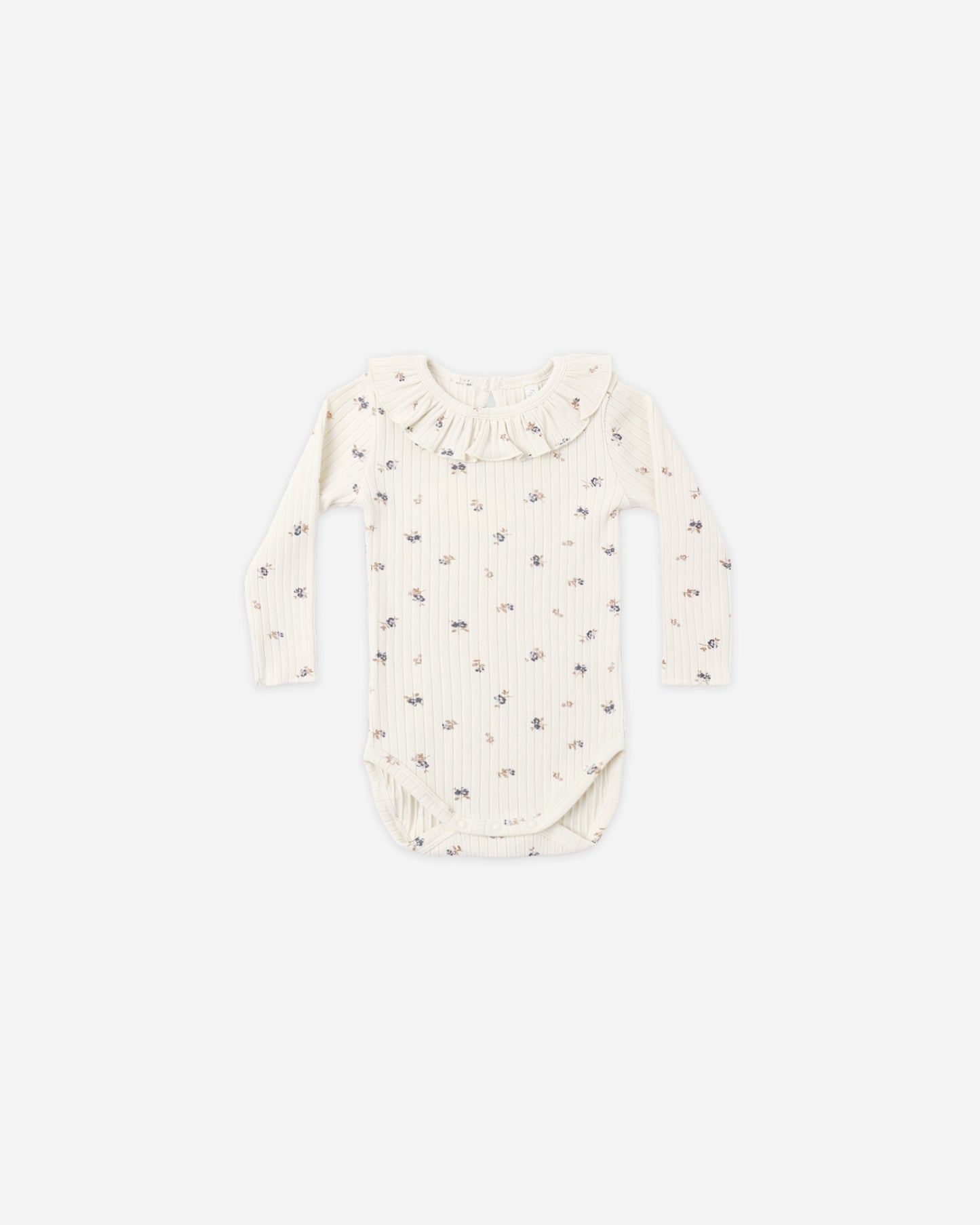 RUFFLE COLLAR BODYSUIT NATURAL DITSY