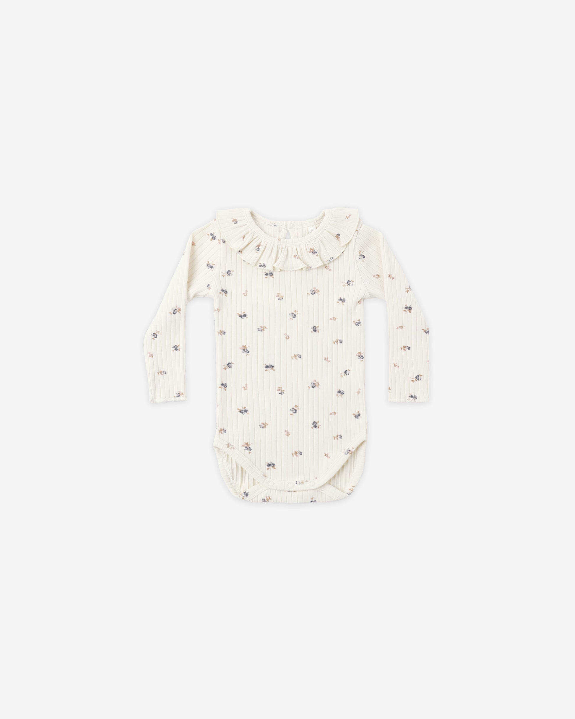 RUFFLE COLLAR BODYSUIT NATURAL DITSY