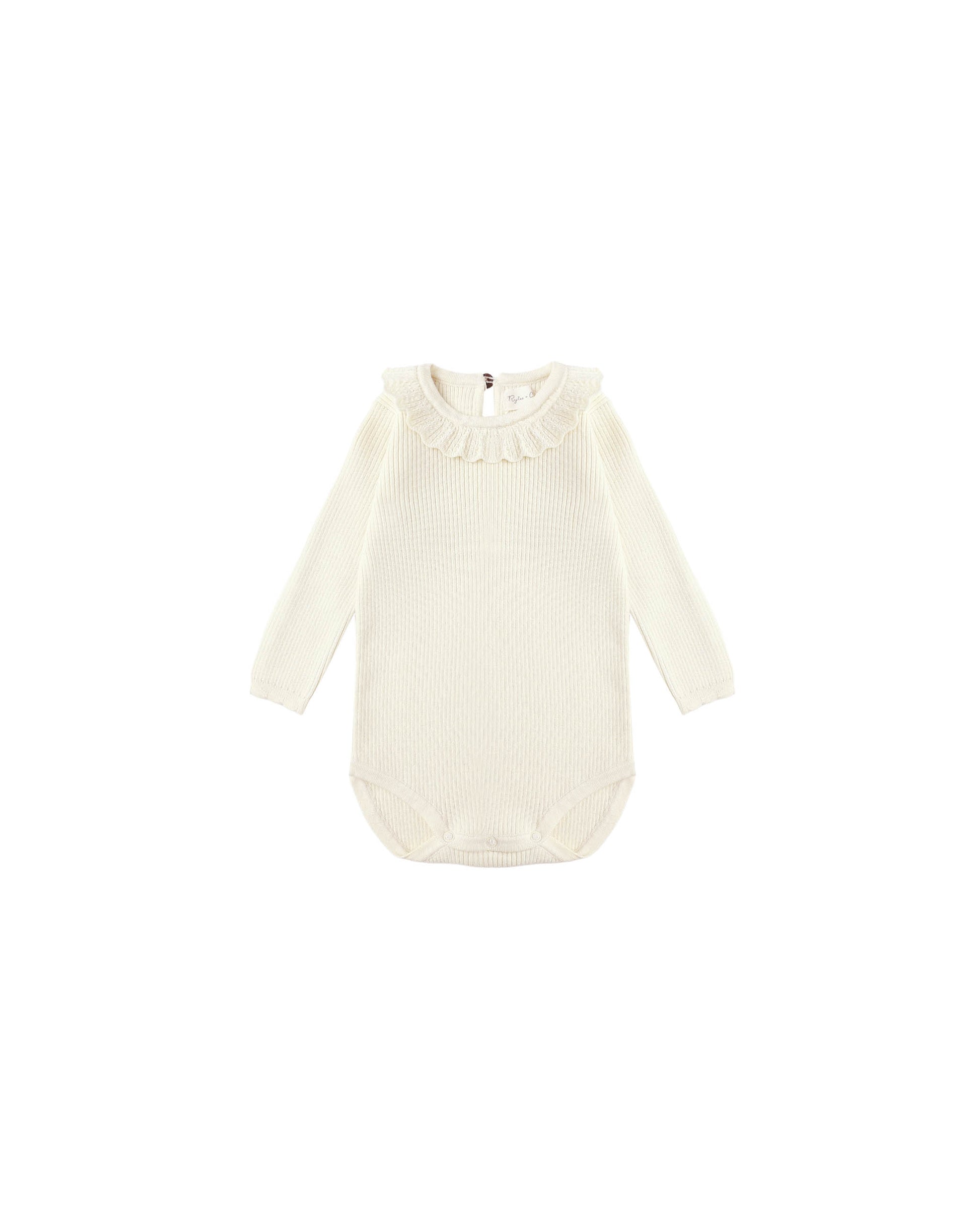 RUFFLE COLLAR BODYSUIT || NATURAL