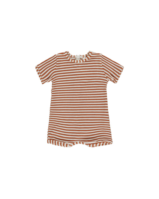 SHORTY ONE-PIECE || POPPY STRIPE