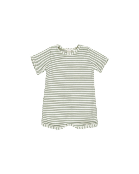 SHORTY ONE-PIECE || SAGE STRIPE