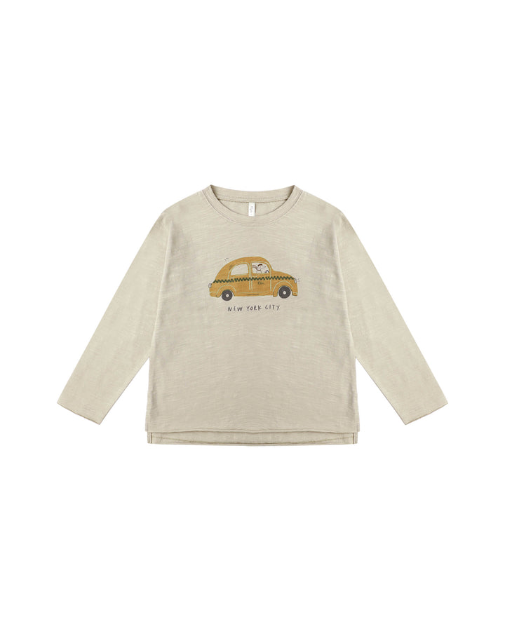 RAW EDGE LONG SLEEVE TEE || TAXI