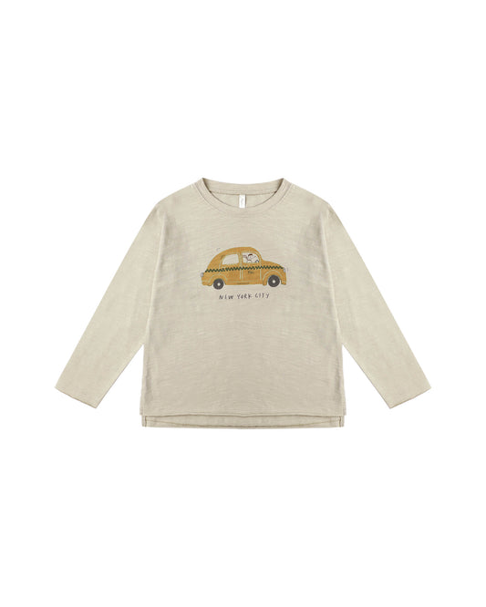 RAW EDGE LONG SLEEVE TEE || TAXI