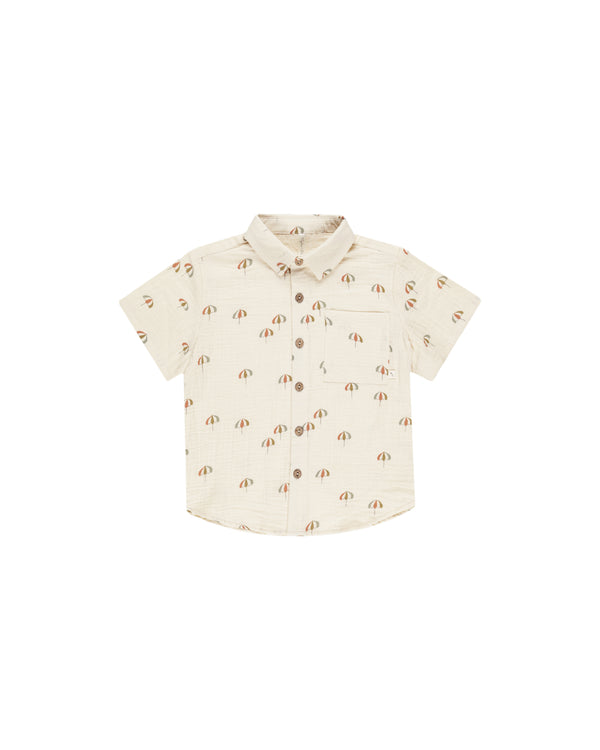 COLLARED SHORT SLEEVE SHIRT || UMBRELLAS