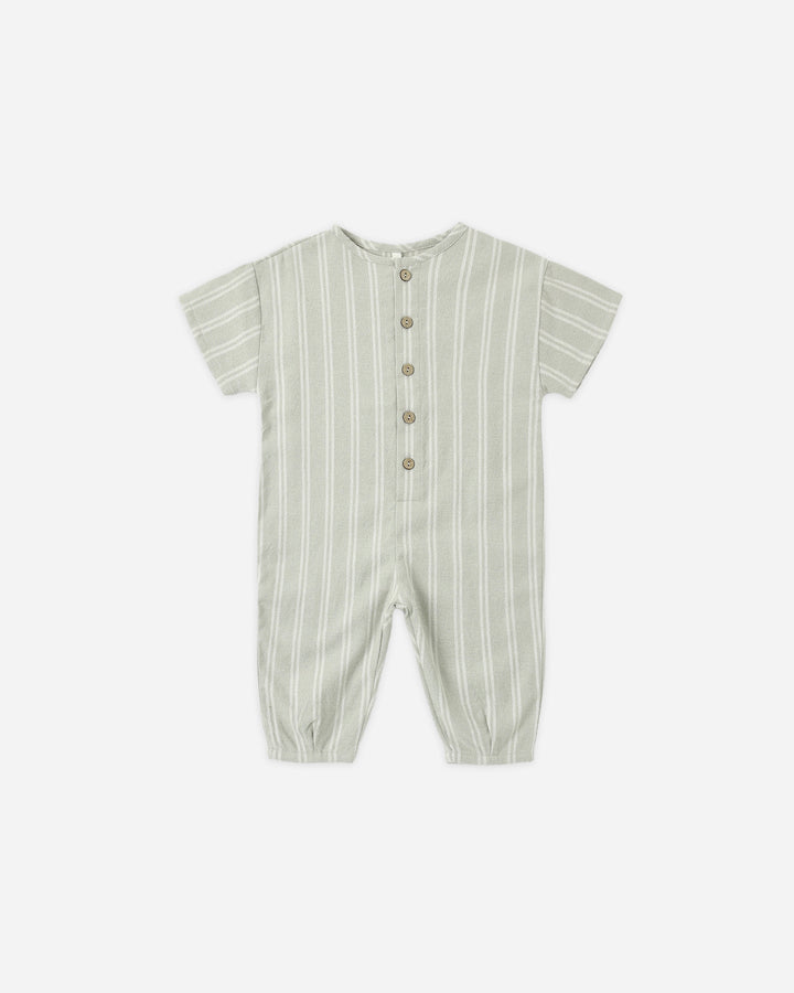 HAYES JUMPSUIT SAGE PINSTRIPE