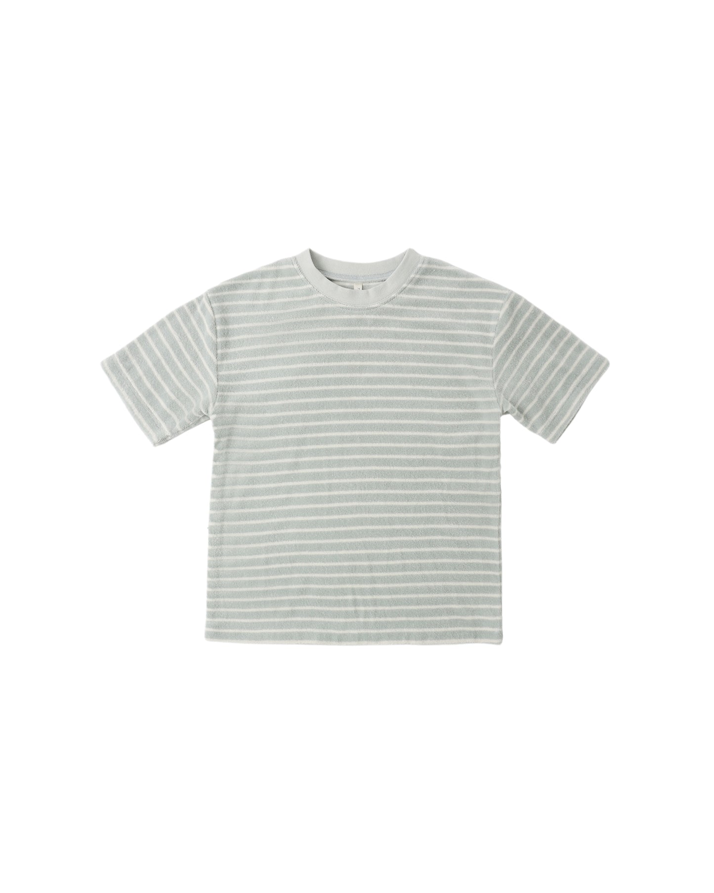 TERRY RELAXED TEE SEAFOAM STRIPE