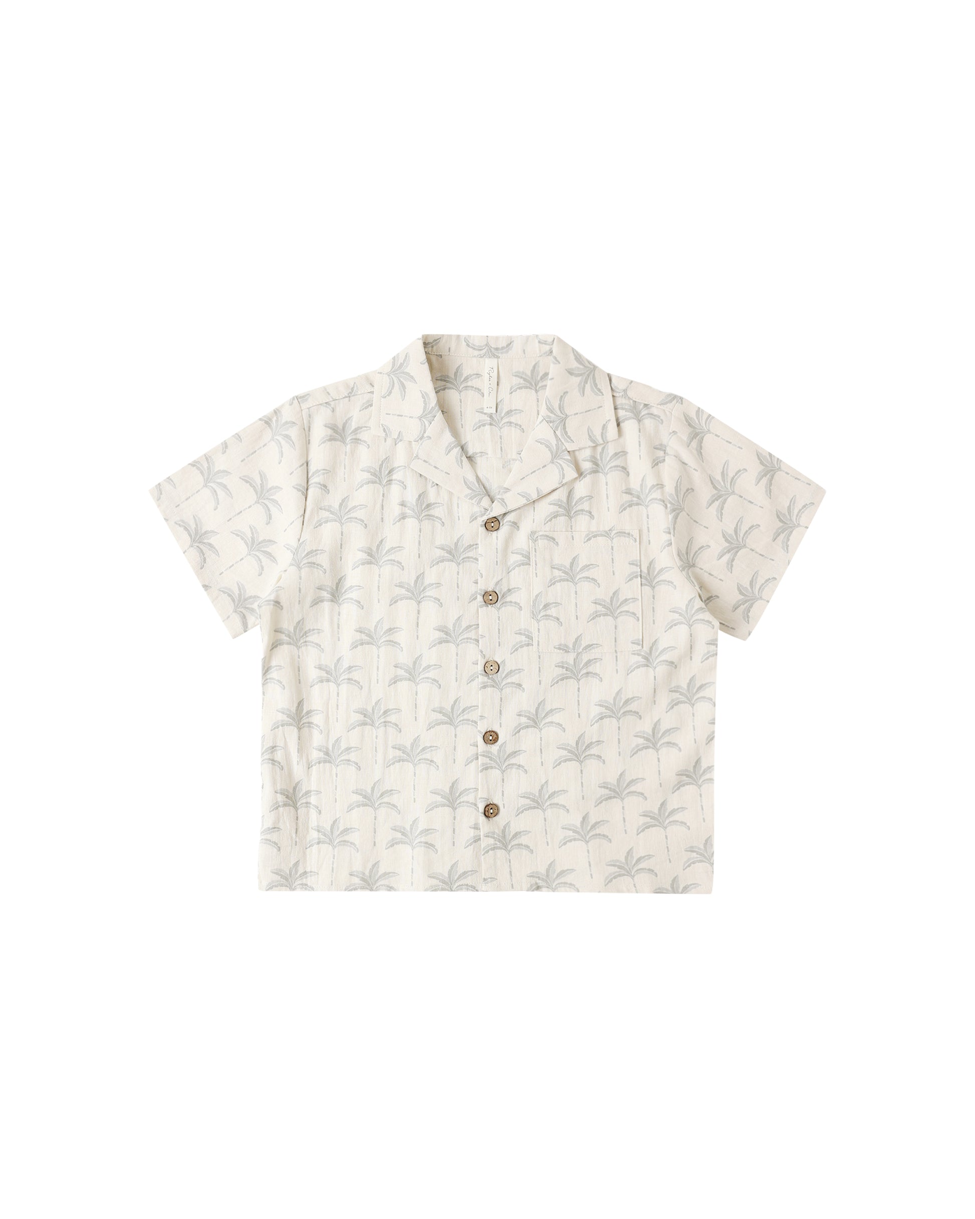 LAPEL COLLAR SHIRT PALM TREES