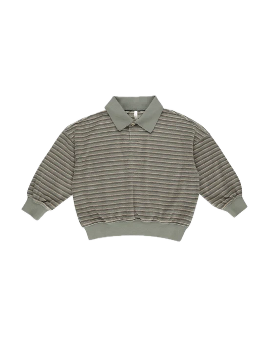 COLLARED SWEATSHIRT || RETRO STRIPE