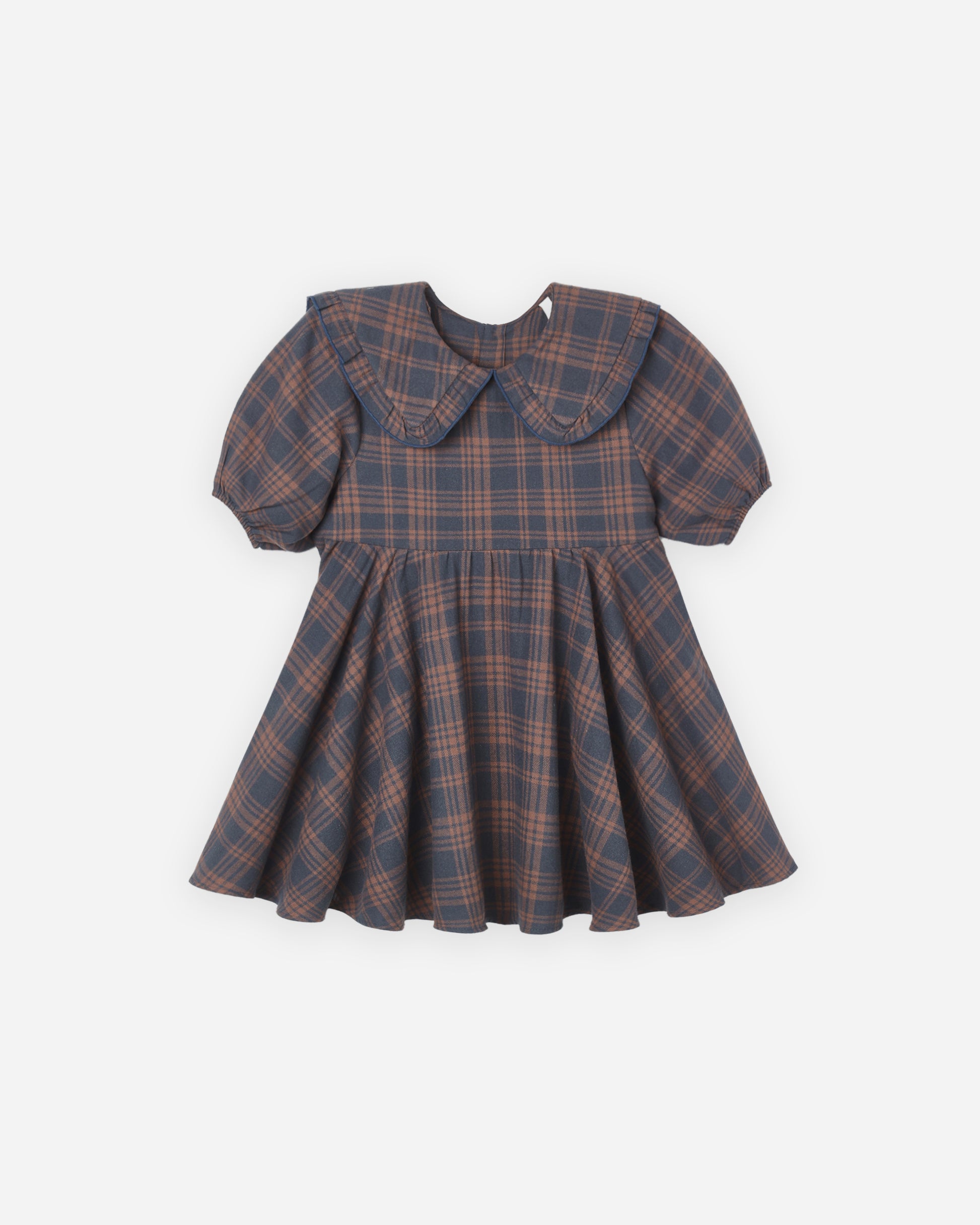 CAMILLE DRESS MIDNIGHT PLAID
