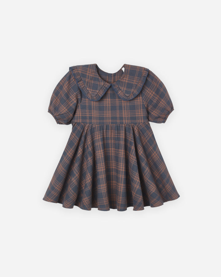CAMILLE DRESS MIDNIGHT PLAID