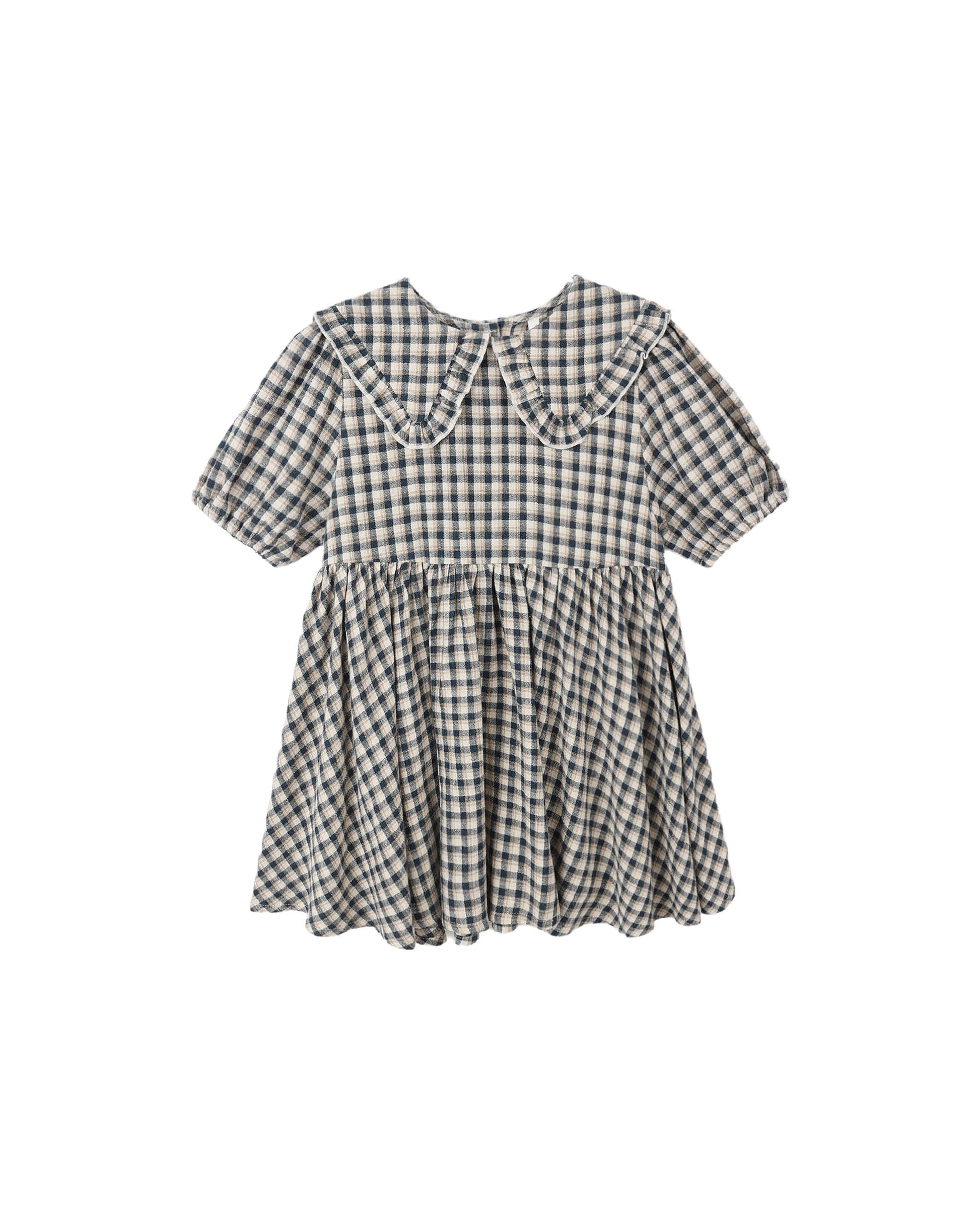 CAMILLE DRESS || NAVY CHECK