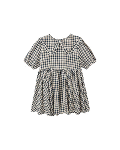 CAMILLE DRESS || NAVY CHECK