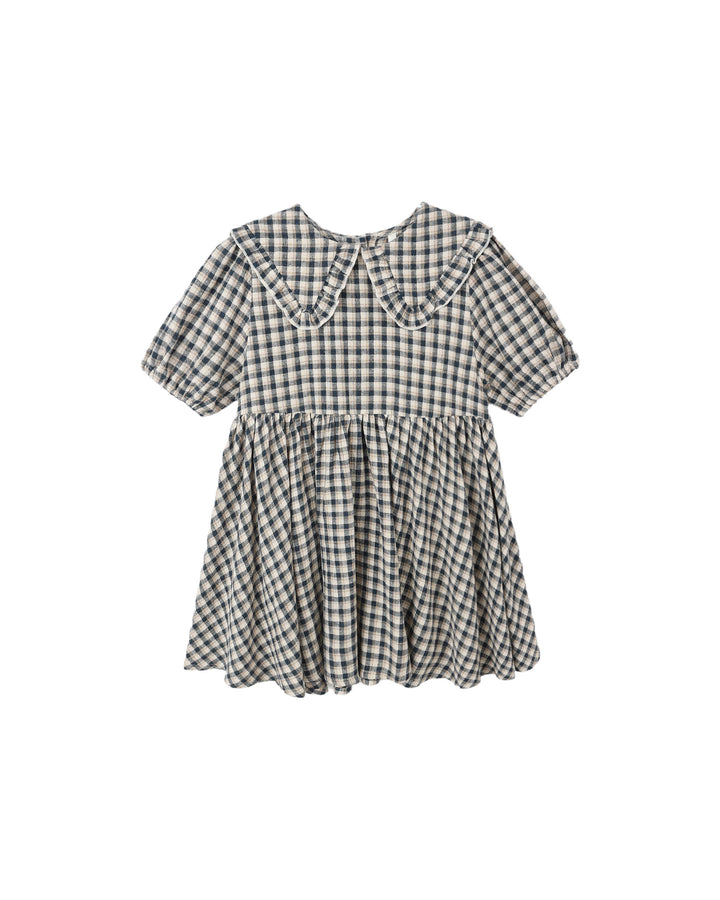 CAMILLE DRESS || NAVY CHECK