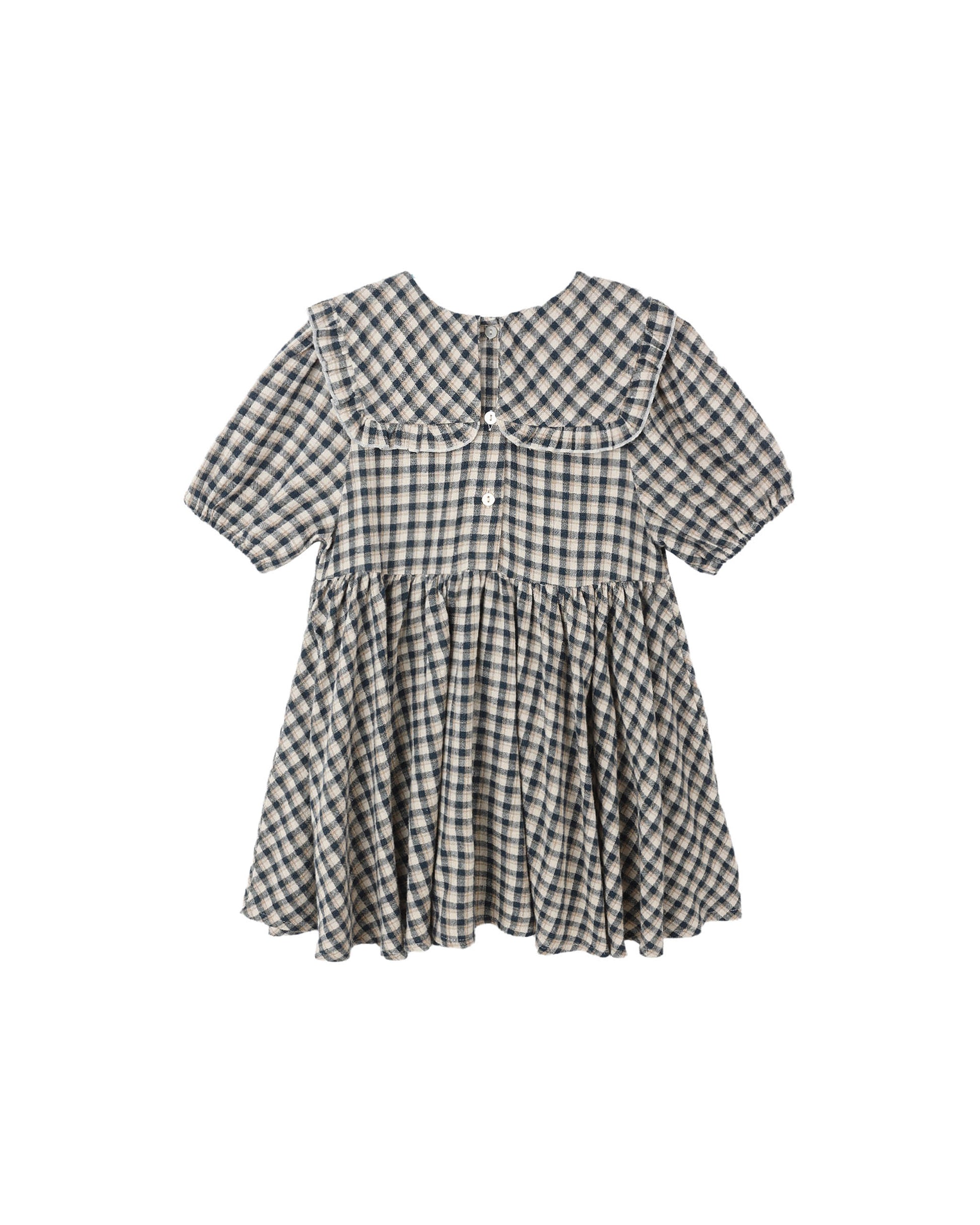 CAMILLE DRESS || NAVY CHECK
