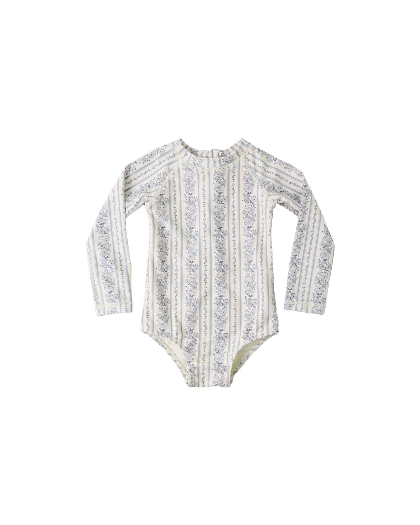 DELPHINE RASHGUARD ONE-PIECE BLUE FLORAL