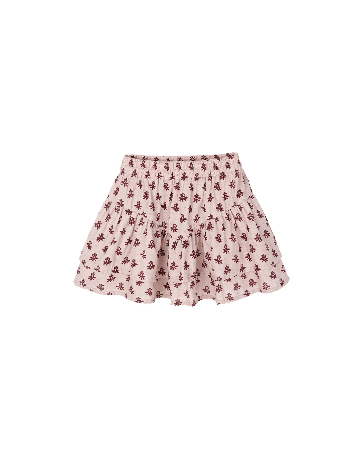 TIERED MINI SKIRT || BLUSH FLEUR