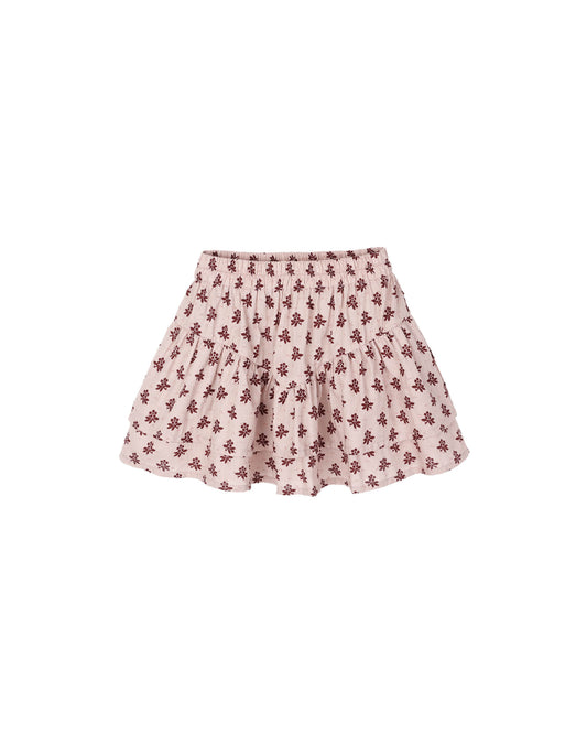 TIERED MINI SKIRT || BLUSH FLEUR